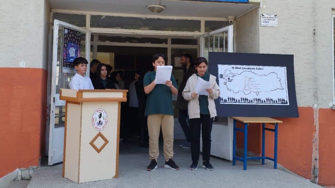 18 Mart Çanakkale Zaferi ve Şehitleri Anma Günü Okul Programımız.